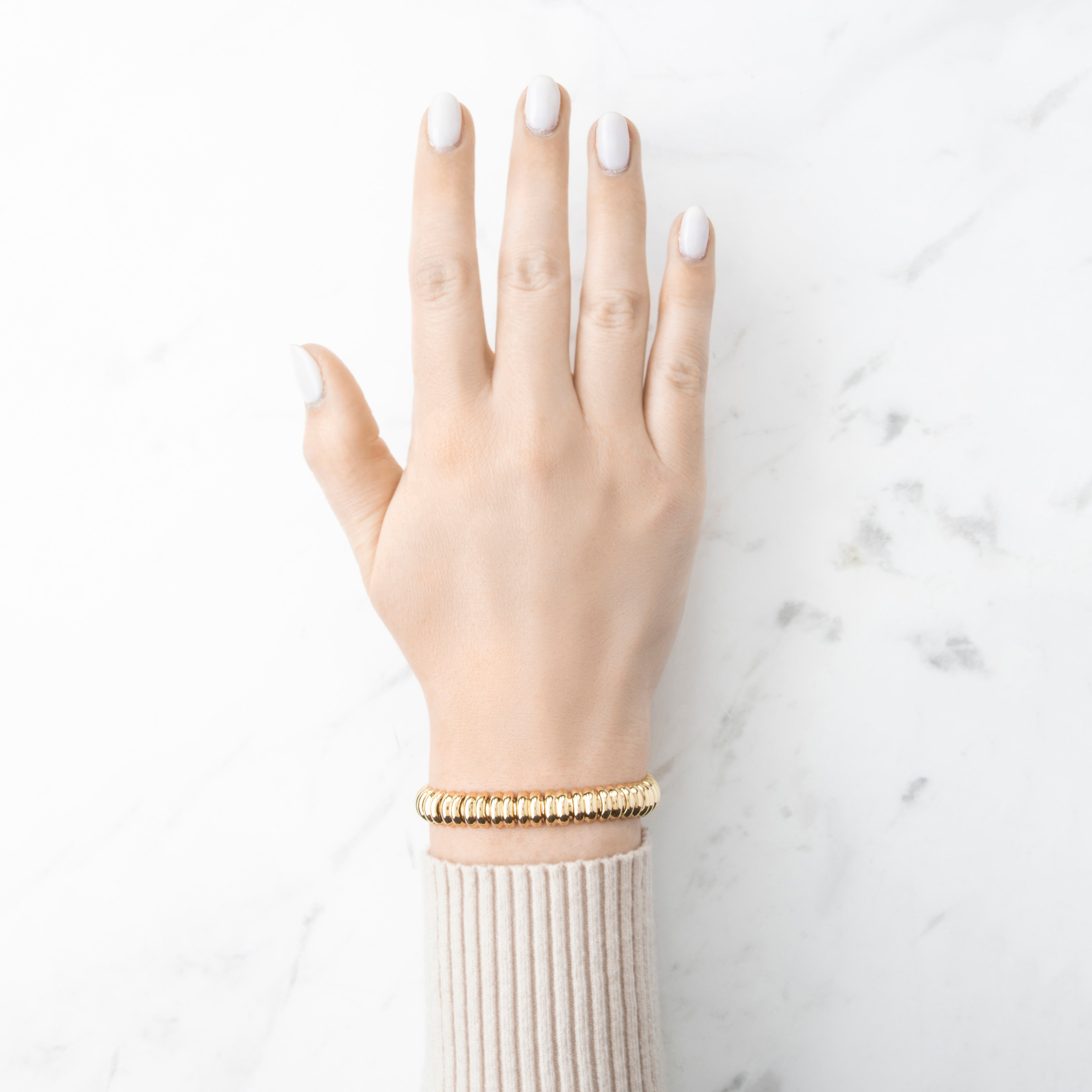 Vintage Italian 14k Yellow Gold Gleaming Oblong Link Bracelet 7、mySite、hinf8tx79