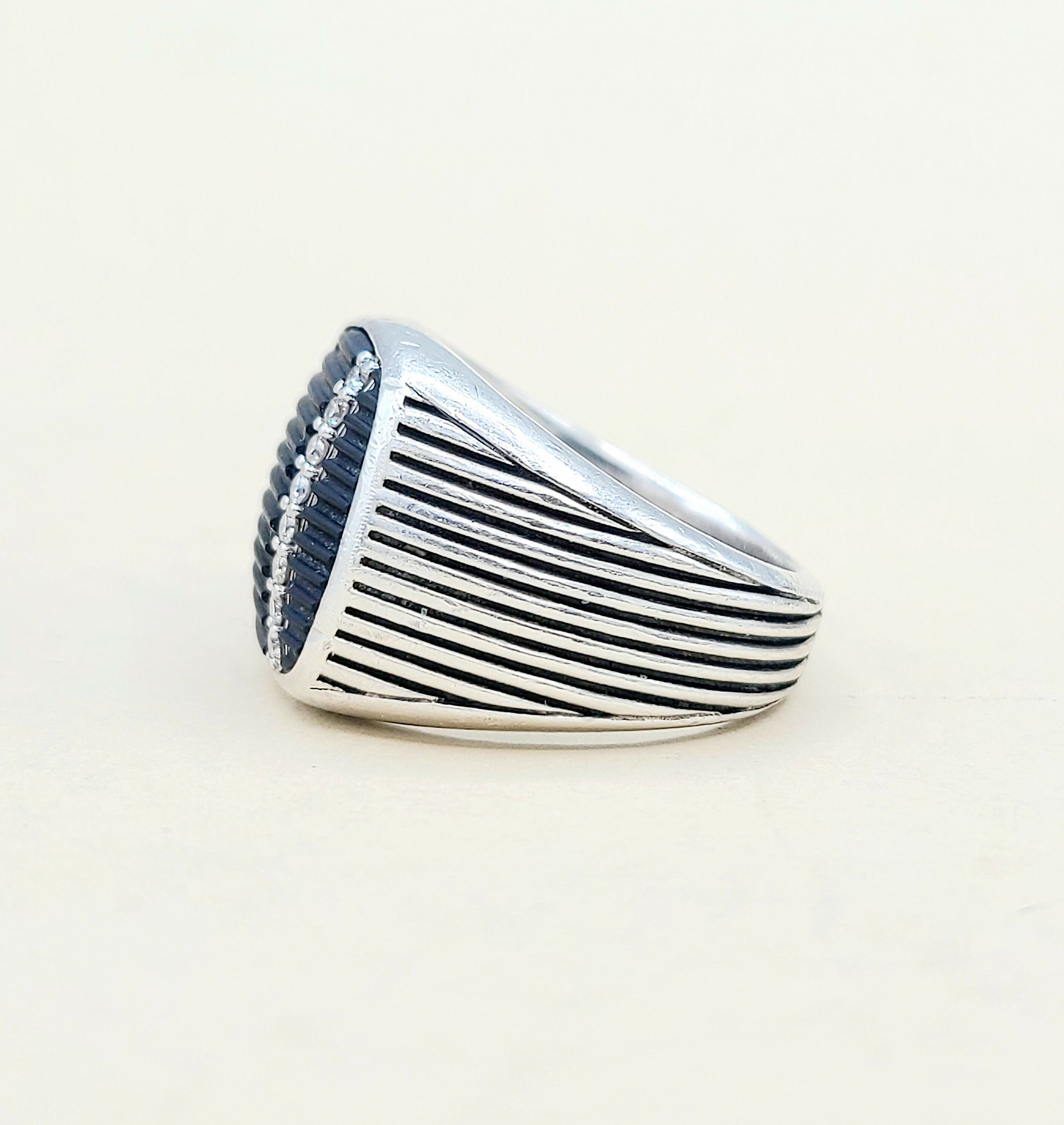 David Yurman Royal Cord Ring Onyx & Diamonds、mySite、hinf8tx79
