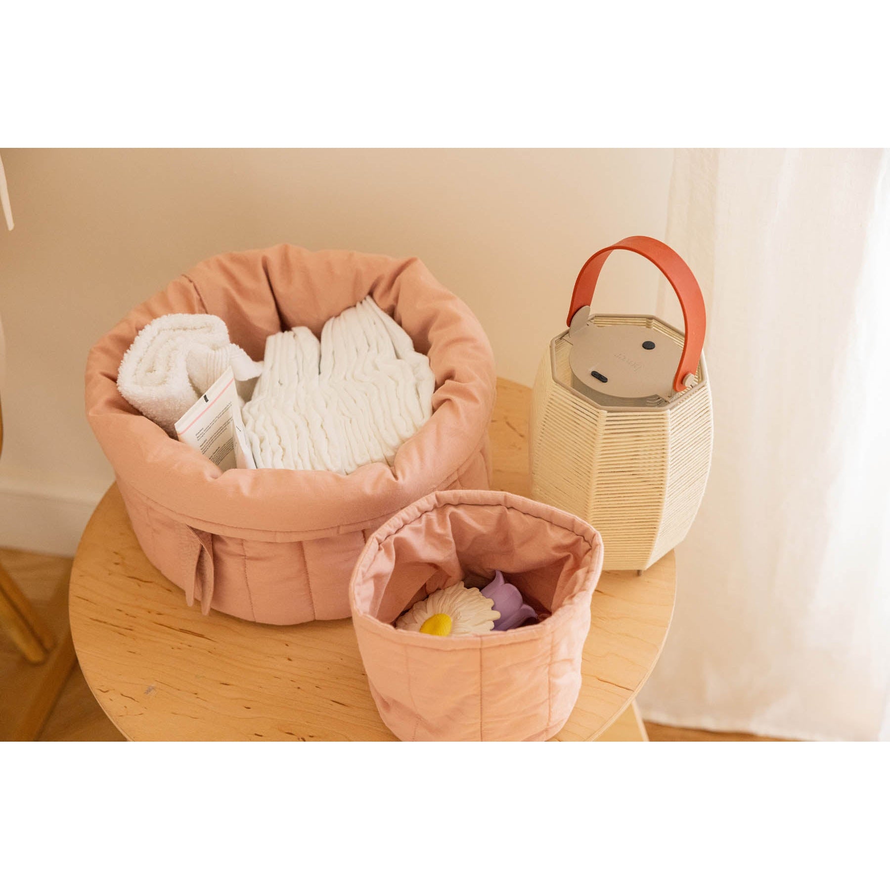 Bambie Vintage Nude Set of Two Quilted Baskets、mySite、gigharbornorthrealestate