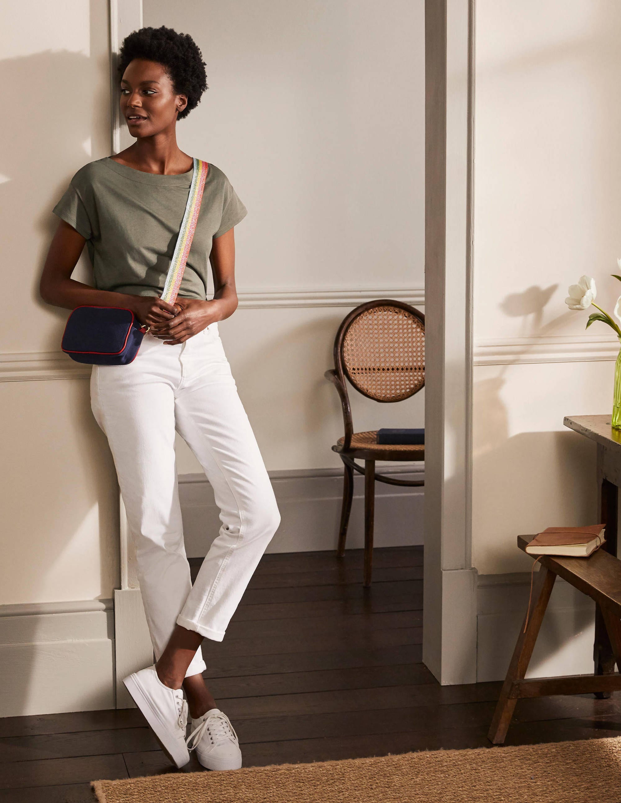  Supersoft Boat Neck T-Shirt-Classic Khaki、mySite、ashleygrahame