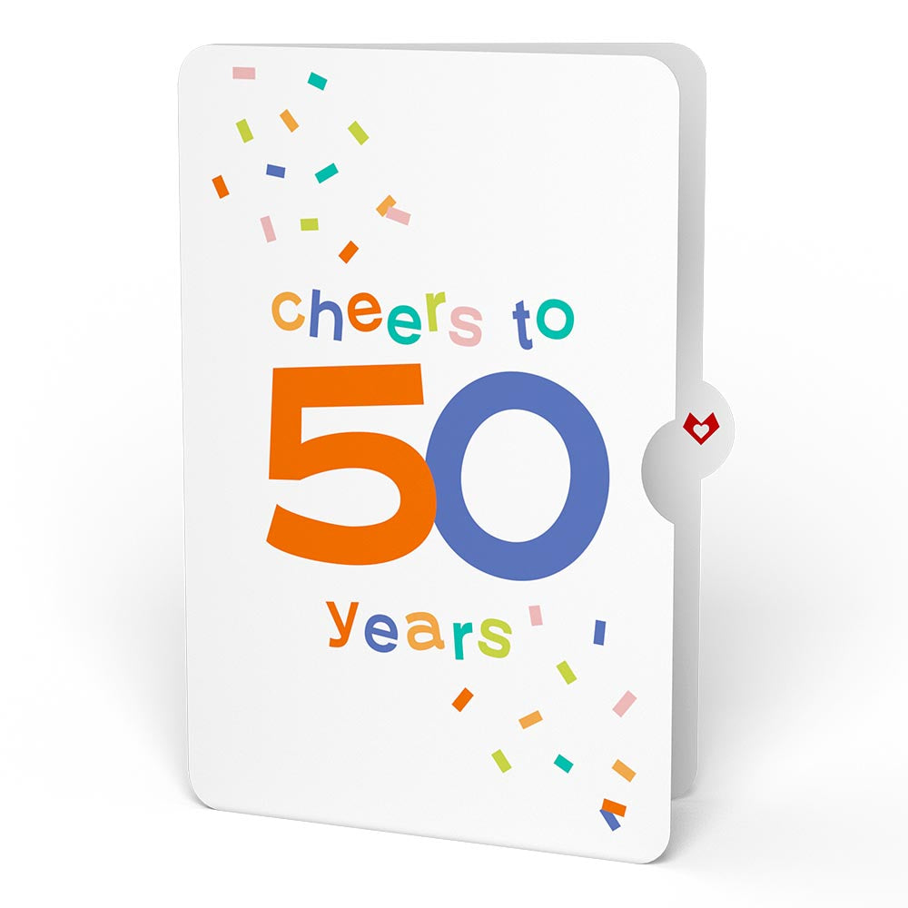 Confetti Cake 50th Birthday Pop-Up Card and Sentiment Set、mySite、solidvoid