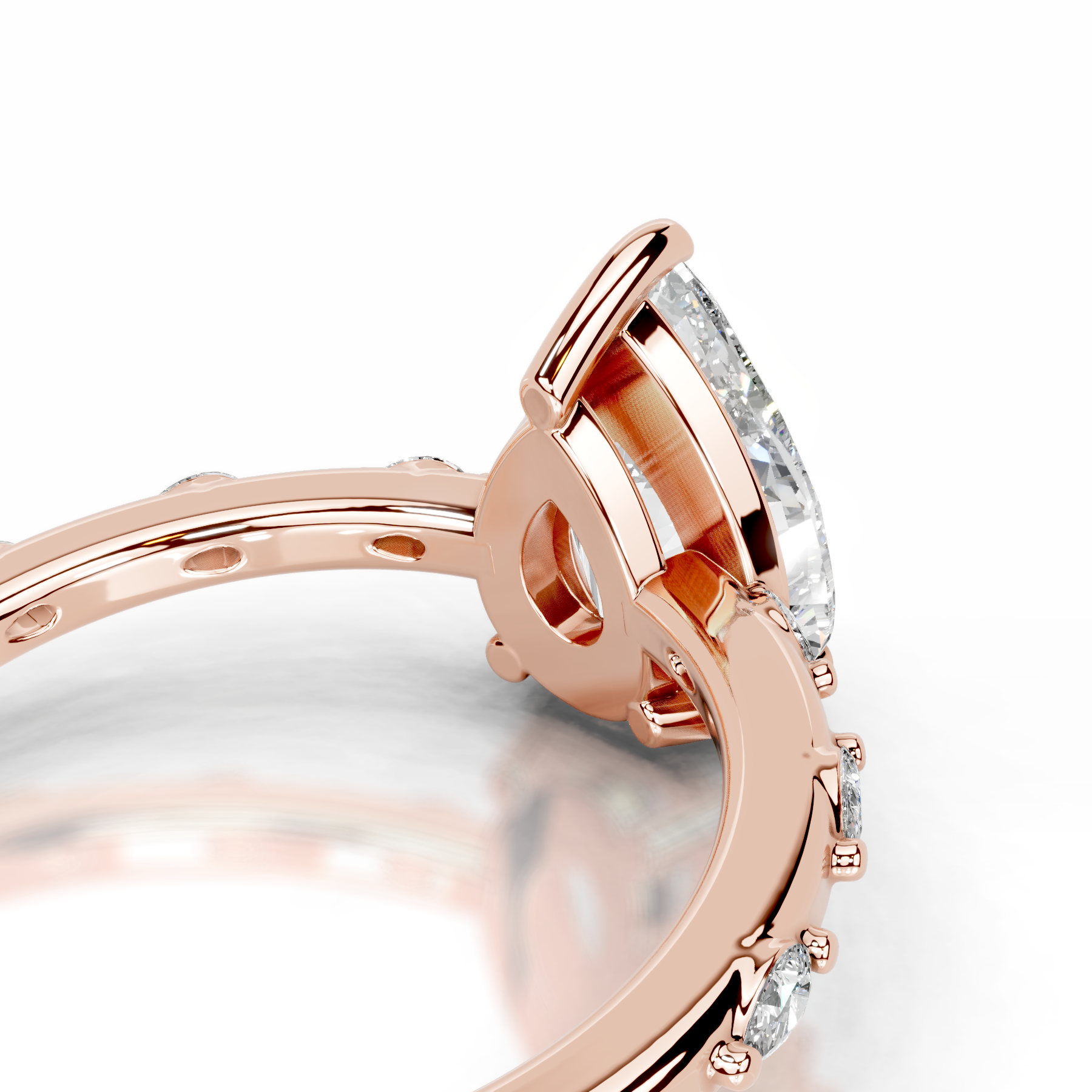 Nadya Lab Grown Diamond Ring (2.2 Carat) -14K Rose Gold、mySite、hinf8tx79