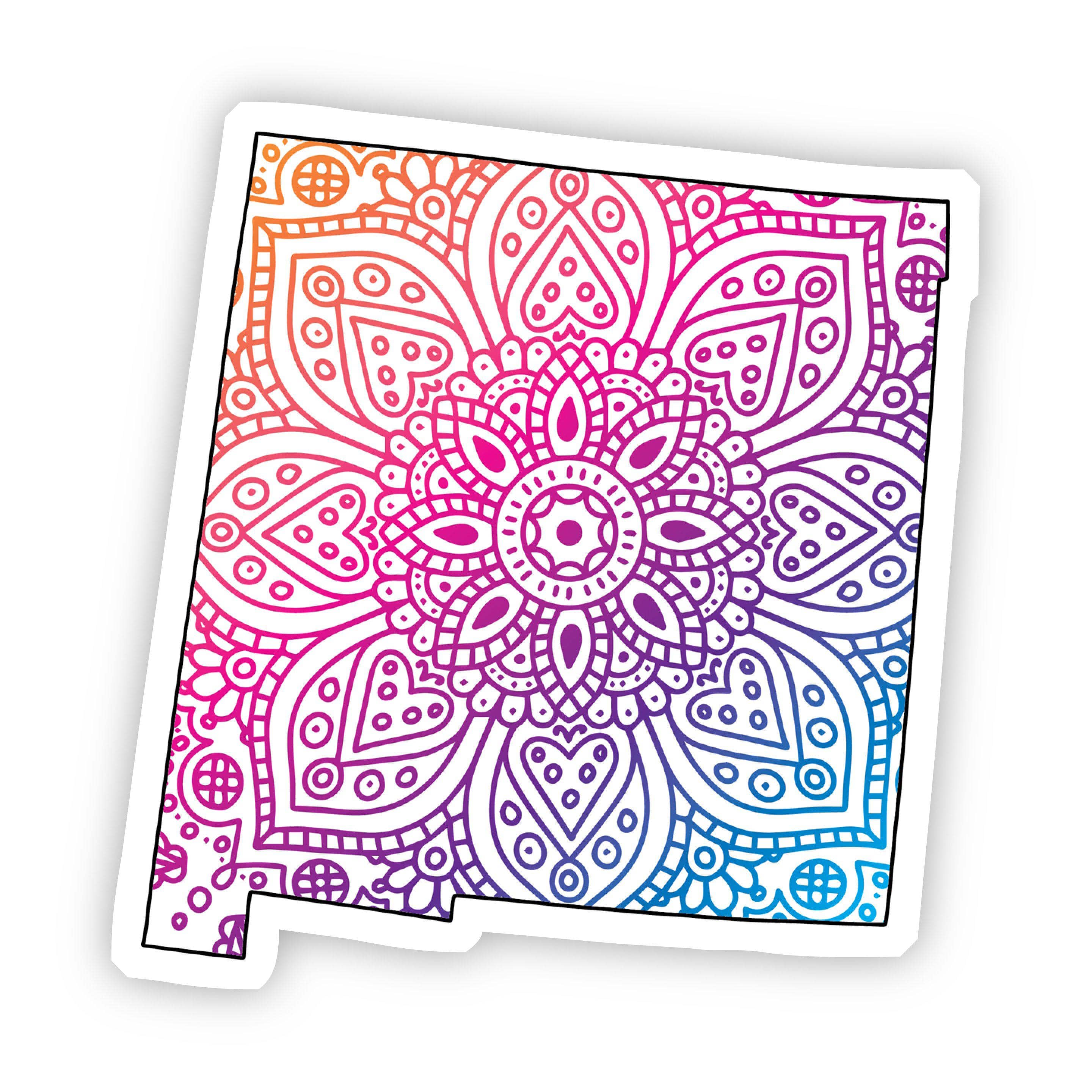  New Mexico Mandala Pattern Sticker、mySite、elrpsem3k