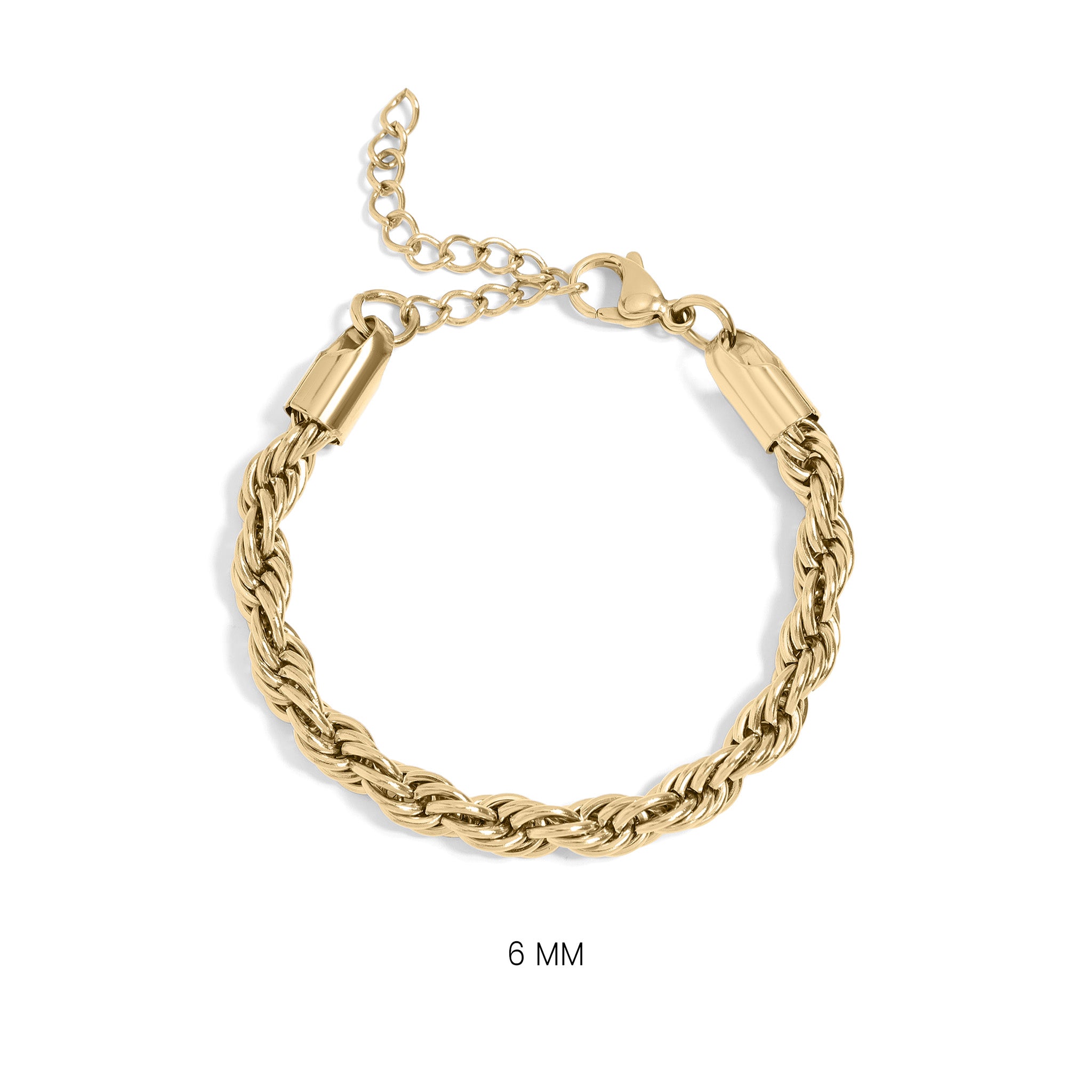 18K Gold PVD Stainless Steel Rope Chain Bracelet/Anklet / BRJ1000、mySite、dreamappss