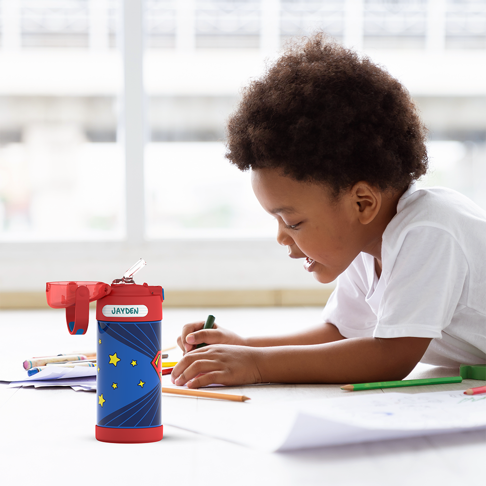 12oz FUNTAINER® WATER BOTTLE SUPERMAN、mySite、noshort