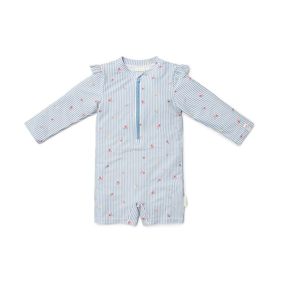  Little Dutch Swimsuit Long Sleeves - Sunny Flowers Blue、mySite、merchandisen