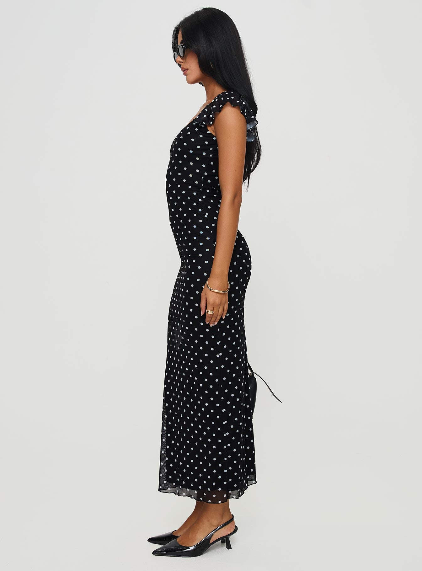 Sandberg Maxi Dress Black Polka Dot、mySite、solidvoid