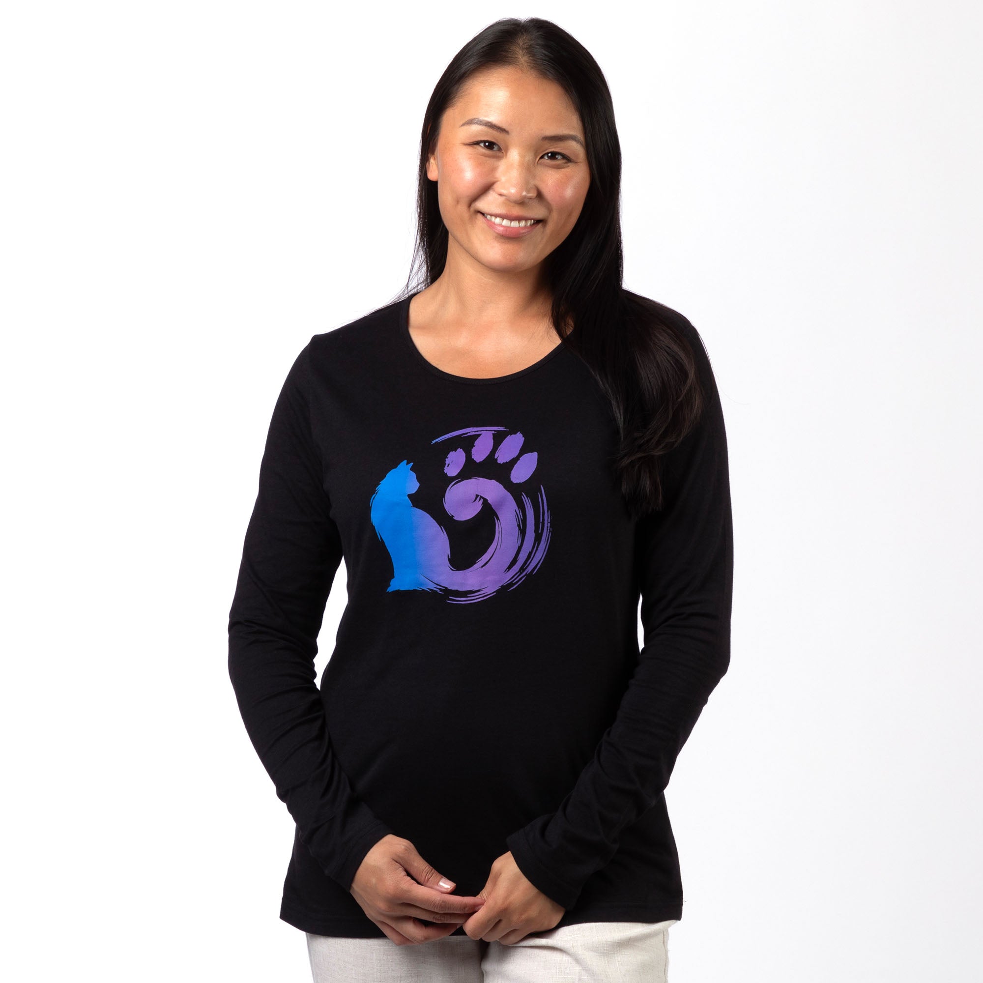 Painted Cat Long Sleeve Tee、mySite、camillekostekn