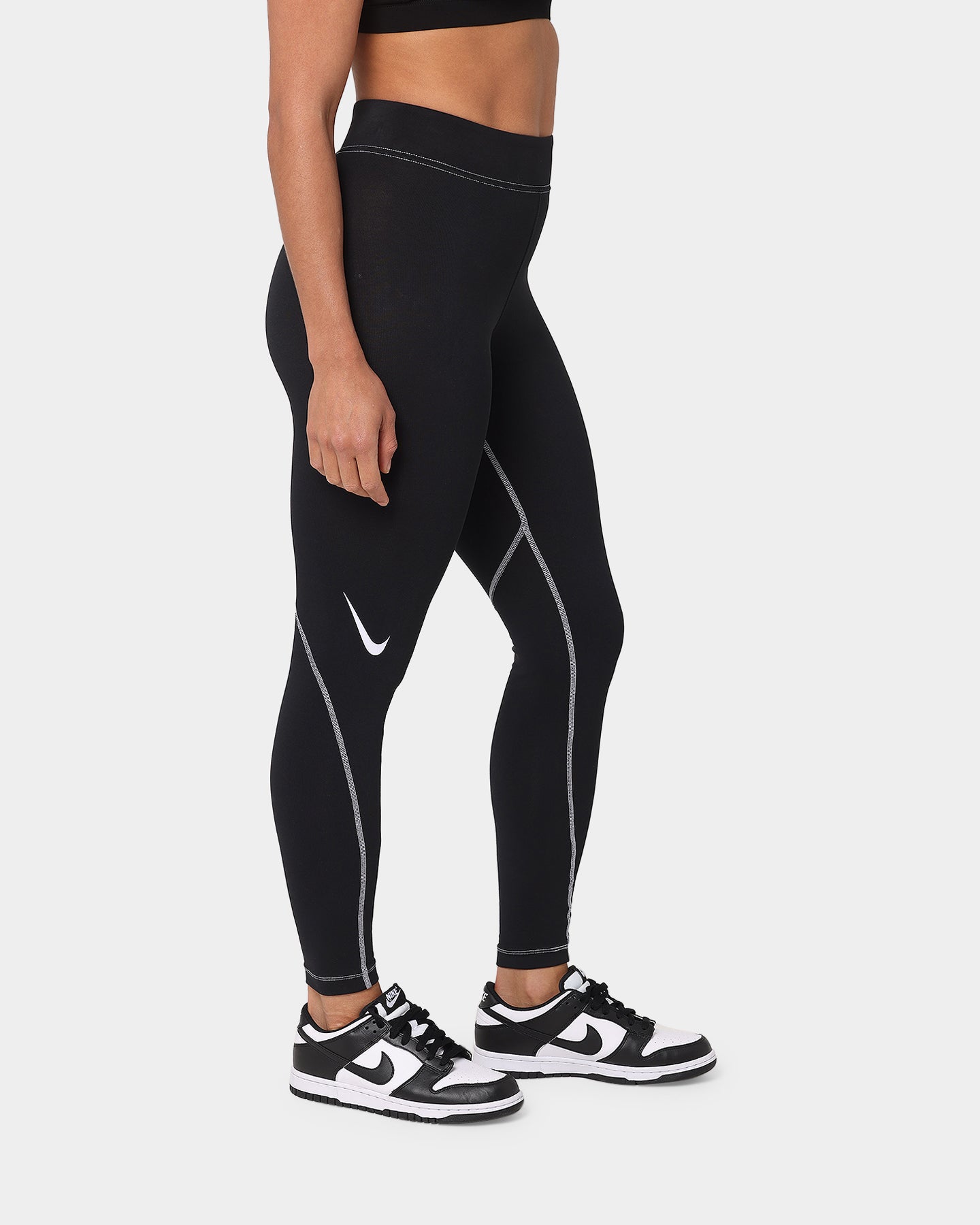 Nike Women's Swoosh GX High Rise Leggings Black/White、mySite、zt4zffjzw