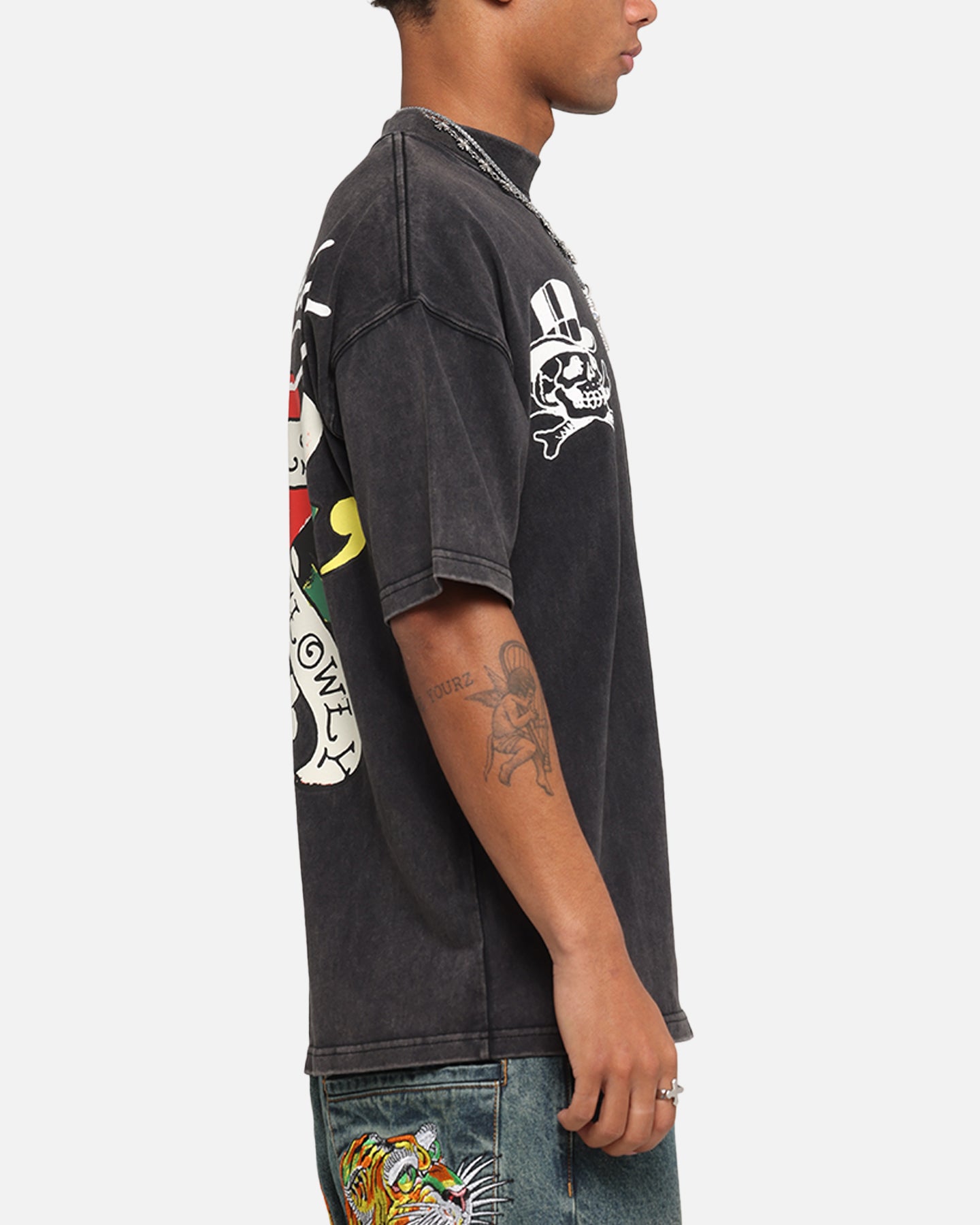 Ed Hardy Love Kills Oversized T-Shirt Black、mySite、zt4zffjzw