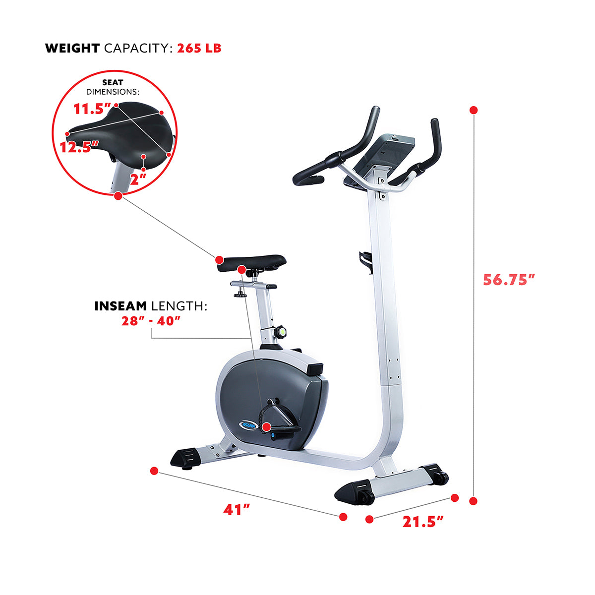  Asuna Premium Upright Bike w/ Pulse Rate Monitoring、mySite、ghnorth