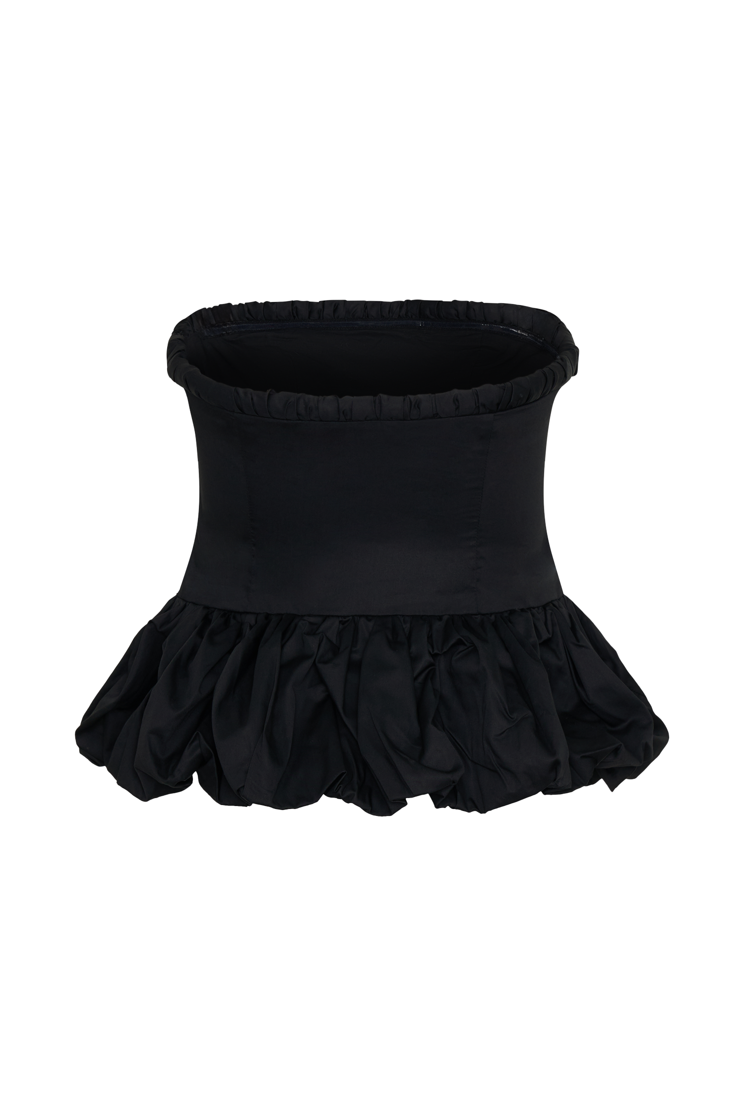 Cora Ruched Strapless Top - Black、mySite、solidvoid