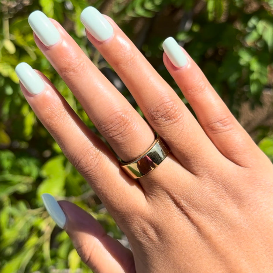 Seafoam | Short | Squoval - Tab Press-On、mySite、solidvoid