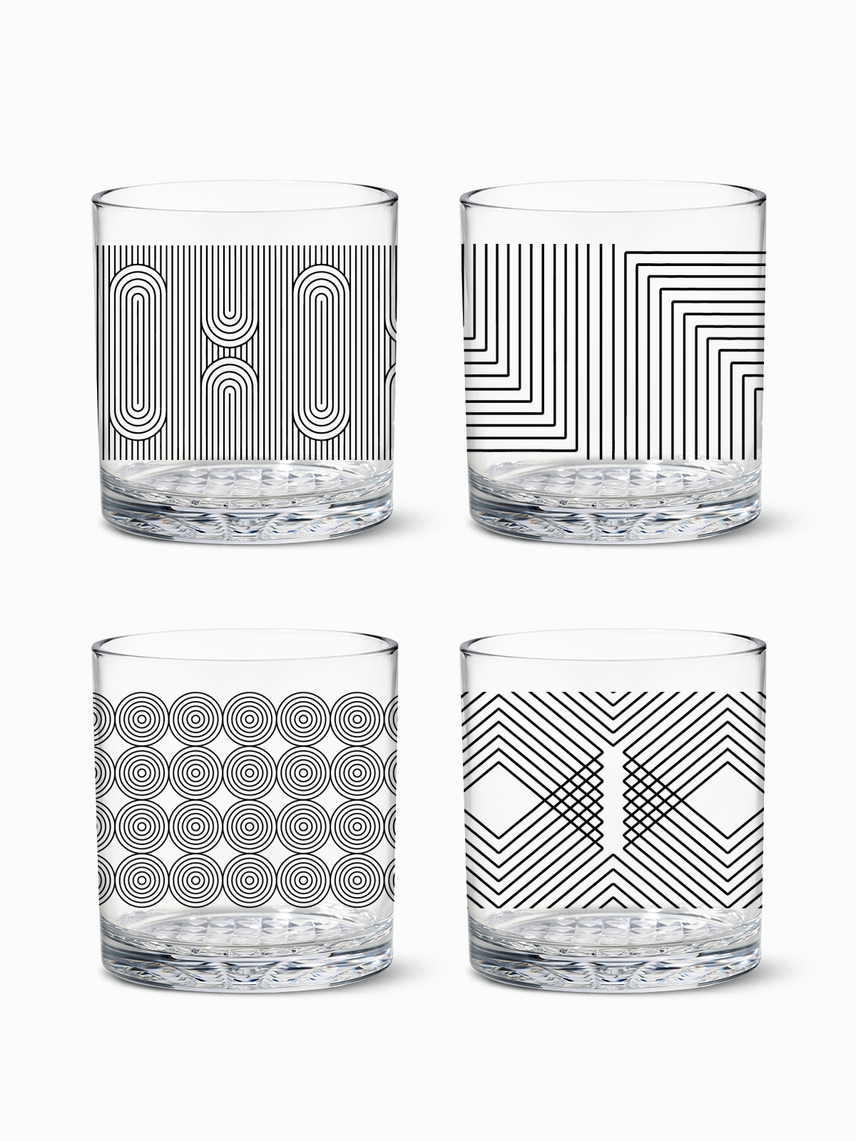 Modern Geometric - RESERVE 12oz Old Fashioned Tritan Copolyester Glass、mySite、camillekostekn