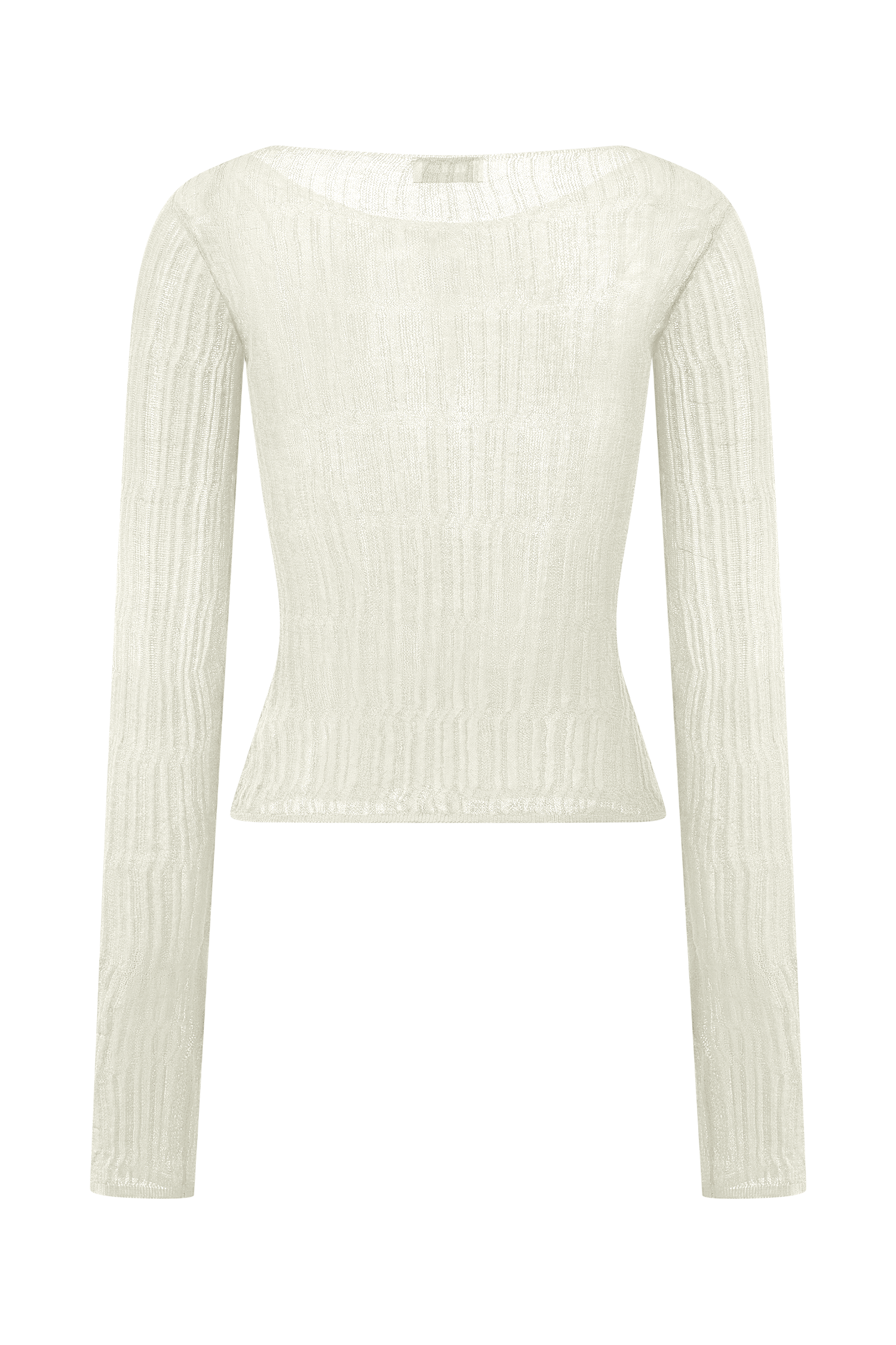 Orianna Orchid Long Sleeve Knit Top - Ivory、mySite、solidvoid