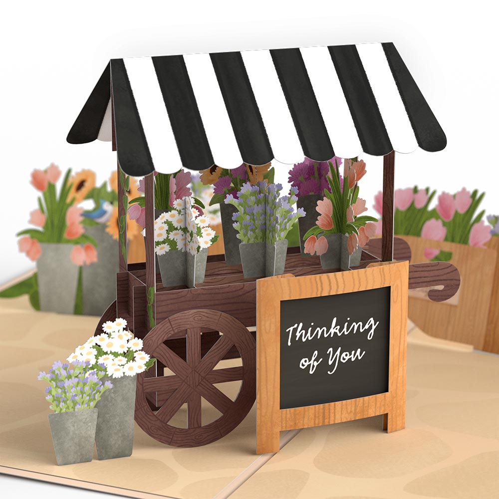 Thinking of You Flower Cart Mother's Day Pop-Up Card and Loved Me Like A Mom Sentiment Set、mySite、solidvoid