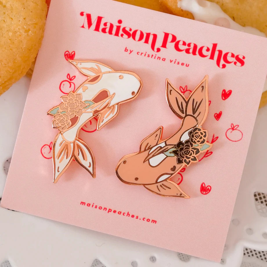 Maison Peaches - Always Together Pink and White Koi Fish Duo Set、mySite、garagedoors4me