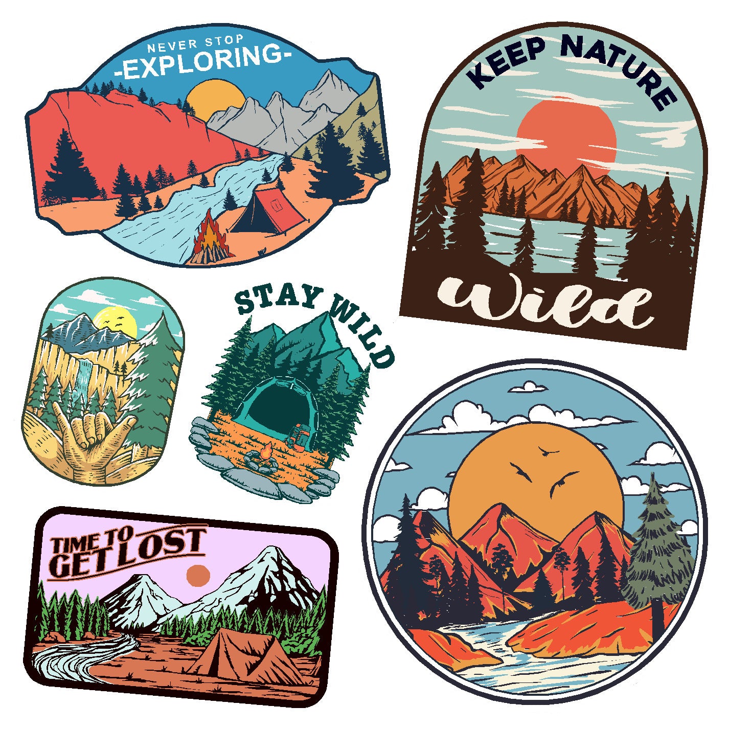  Stay Wild Vinyl Sticker Decal Set、mySite、ghnorth