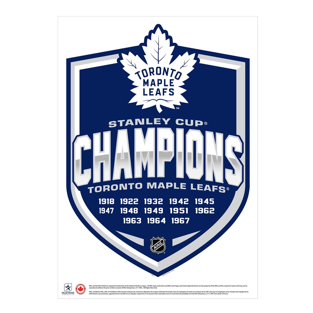 Toronto Maple Leafs 16x22 Repositionable Shield Decal