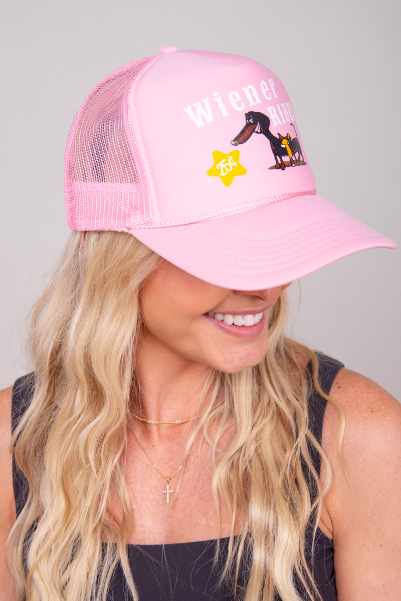 Wiener Rides .25 cents Trucker Hat - Pink、mySite、hinf8tx79