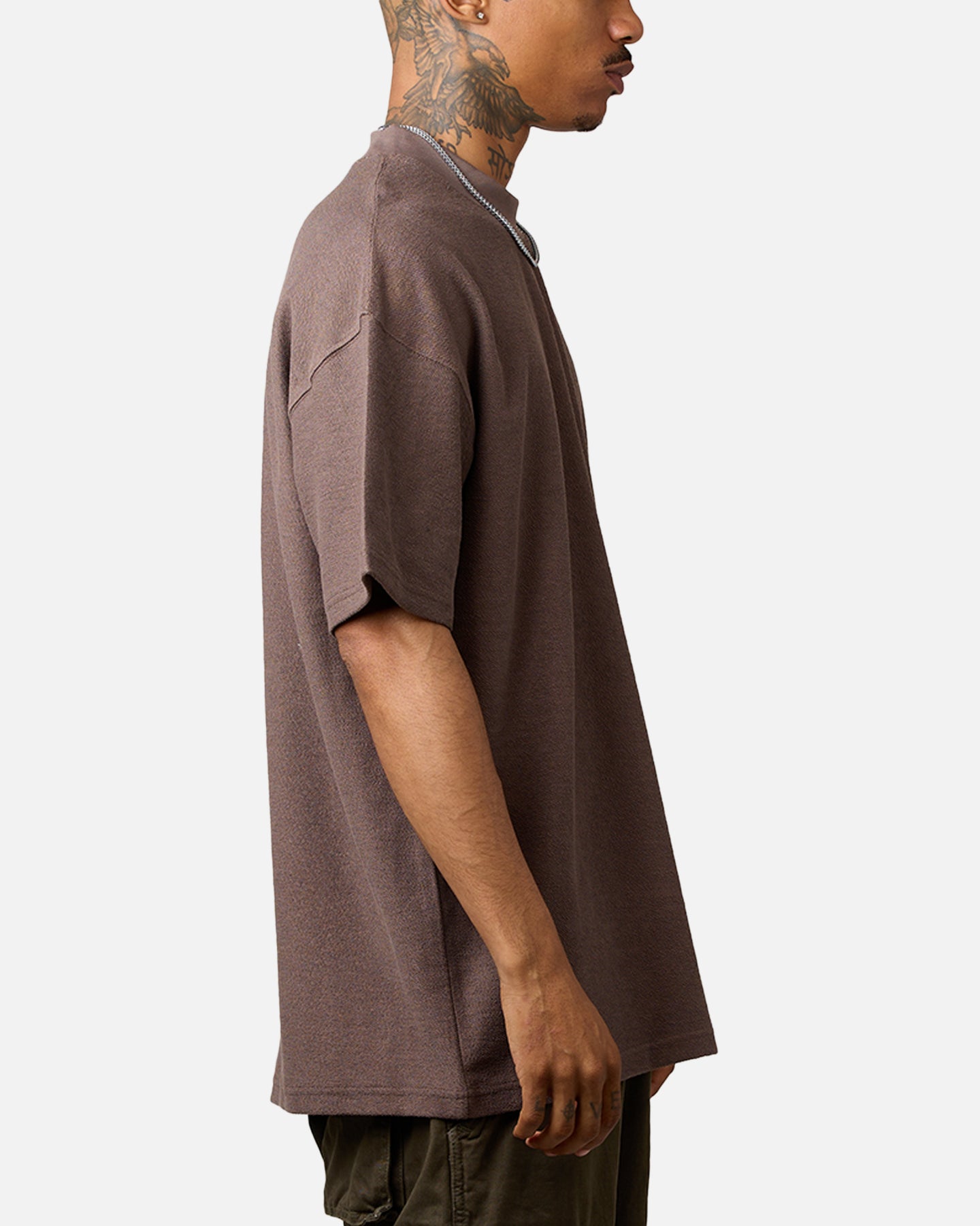 Carre Terry Oversized T-Shirt Brown、mySite、zt4zffjzw