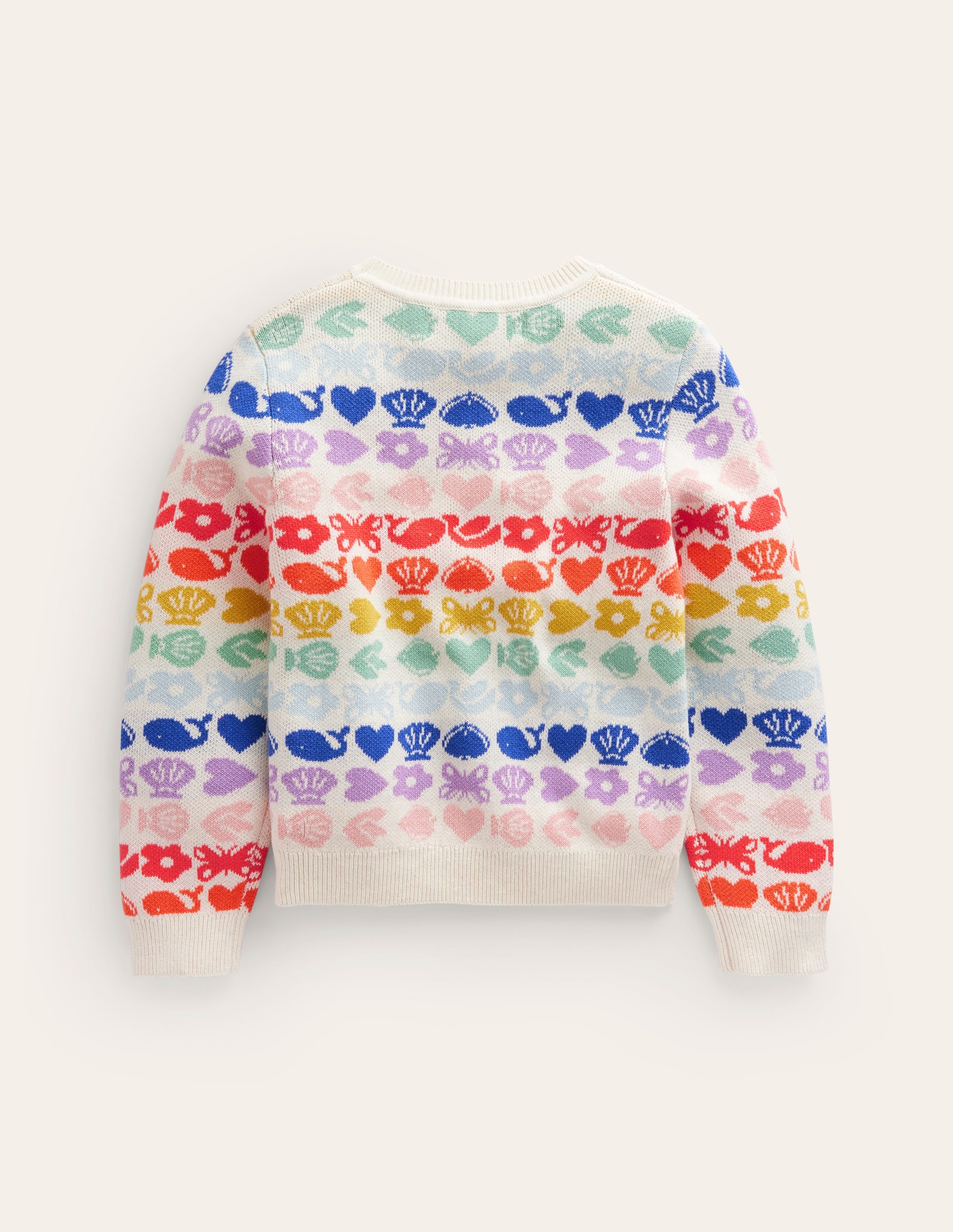  Fair Isle Jumper-Ecru Marl Rainbow、mySite、ashleygrahame