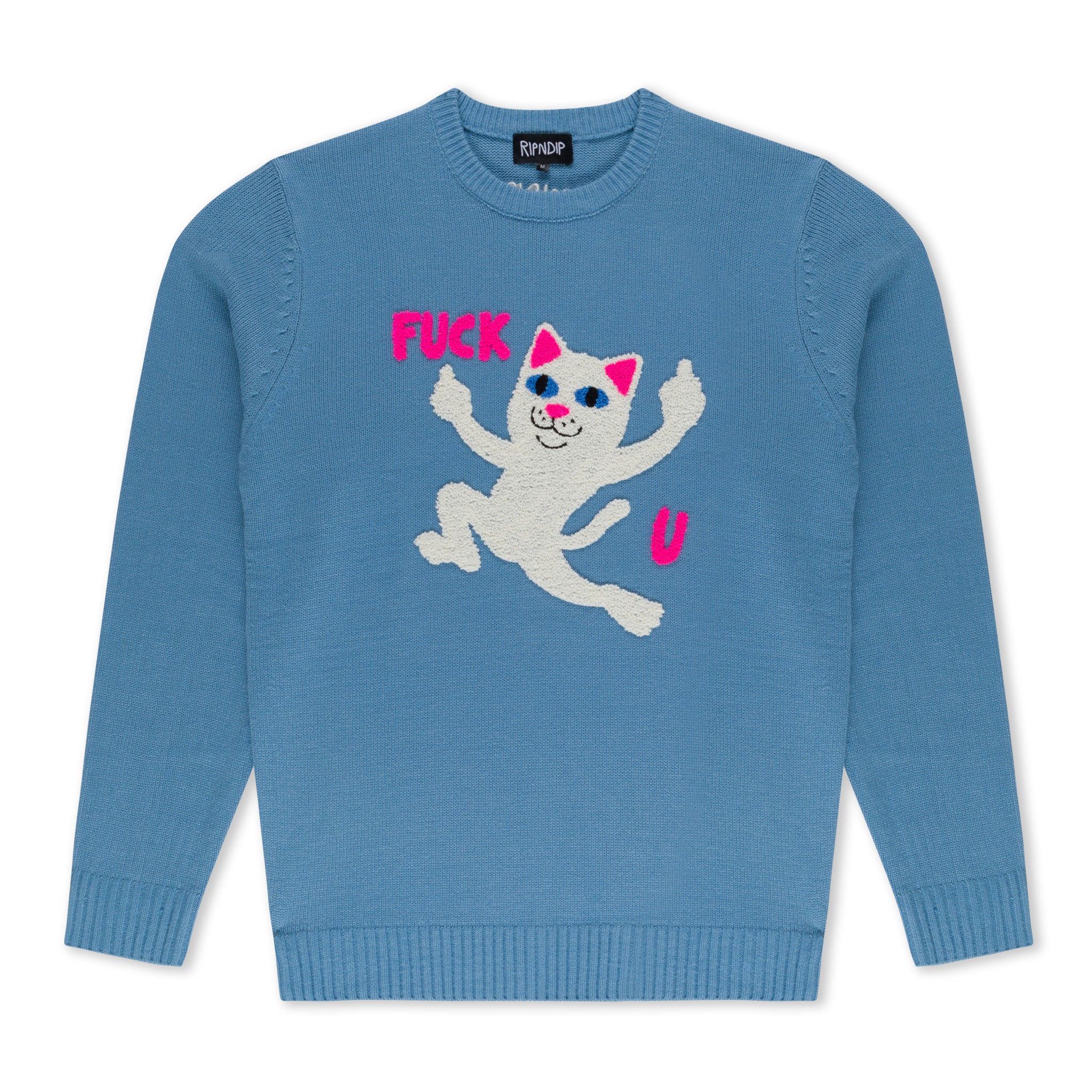  F U Knit Sweater (Periwinkle)、mySite、merchandisen