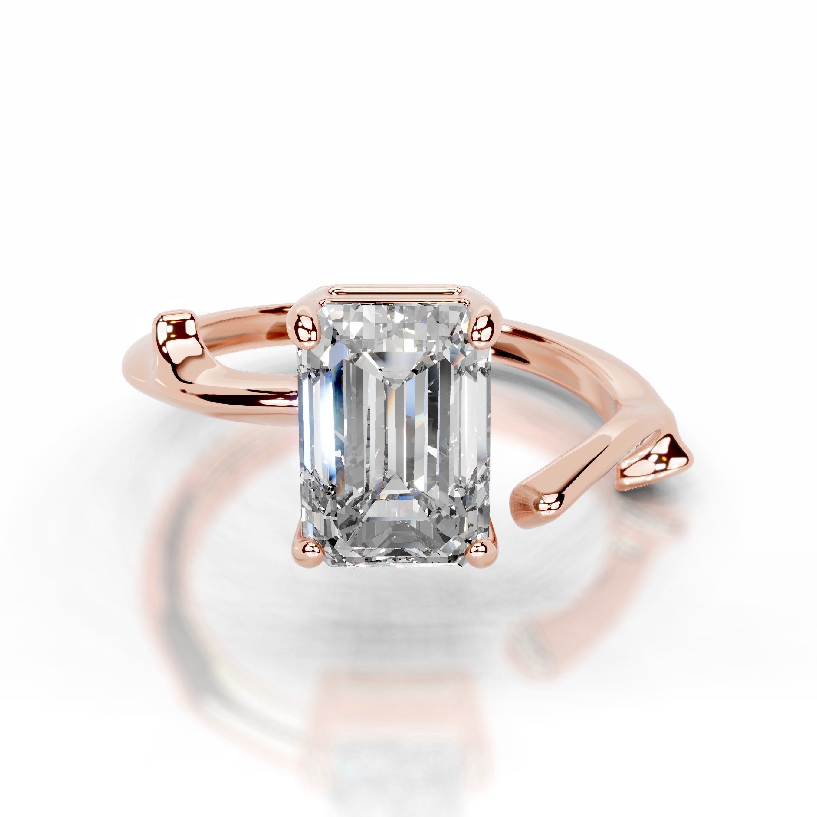 Branching Elegance Lab Grown Diamond Ring - 14K Rose Gold、mySite、hinf8tx79