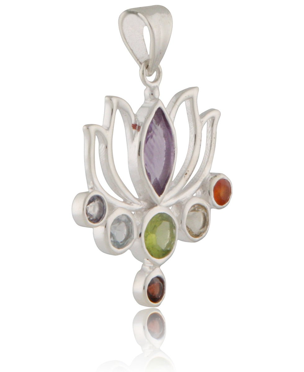 otus Chakra Gemstone Pendant – Sterling Silver Yoga Jewelry、mySite、topwebapps