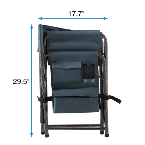  2-piece Padded Folding Outdoor Chair with Side Table and Storage Pockets,Lightweight Oversized Directors Chair for indoor, Outdoor Camping, Picnics and Fishing,Green、、yumabirdnaturehistoryfestival