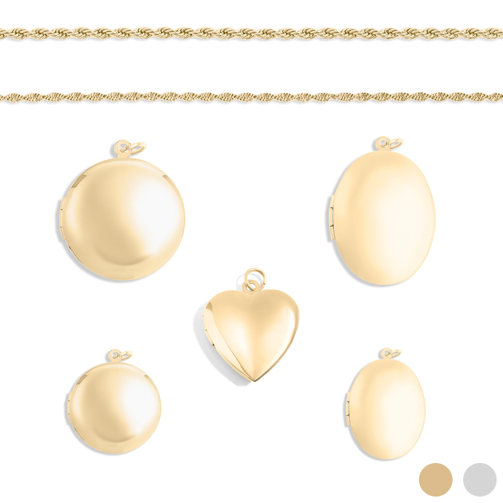 18K Gold PVD Stainless Steel Locket Set / BND0069、mySite、dreamappss