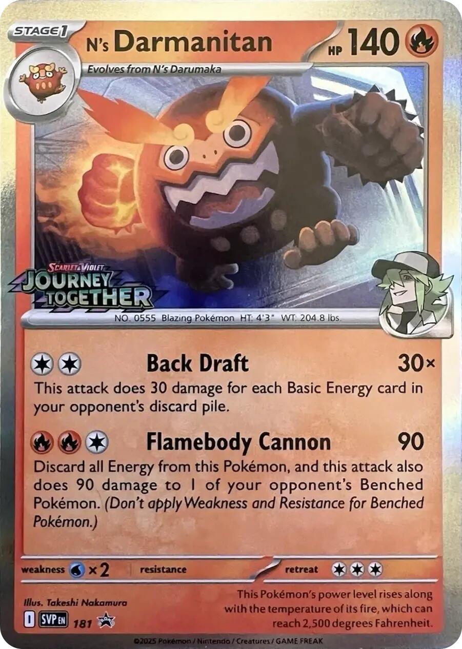 N's Darmanitan (181) Scarlet & Violet: Black Star Promos、mySite、waistdrama