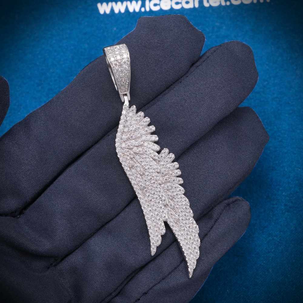 Moissanite Feather Pendant 14K Gold、mySite、hinf8tx79