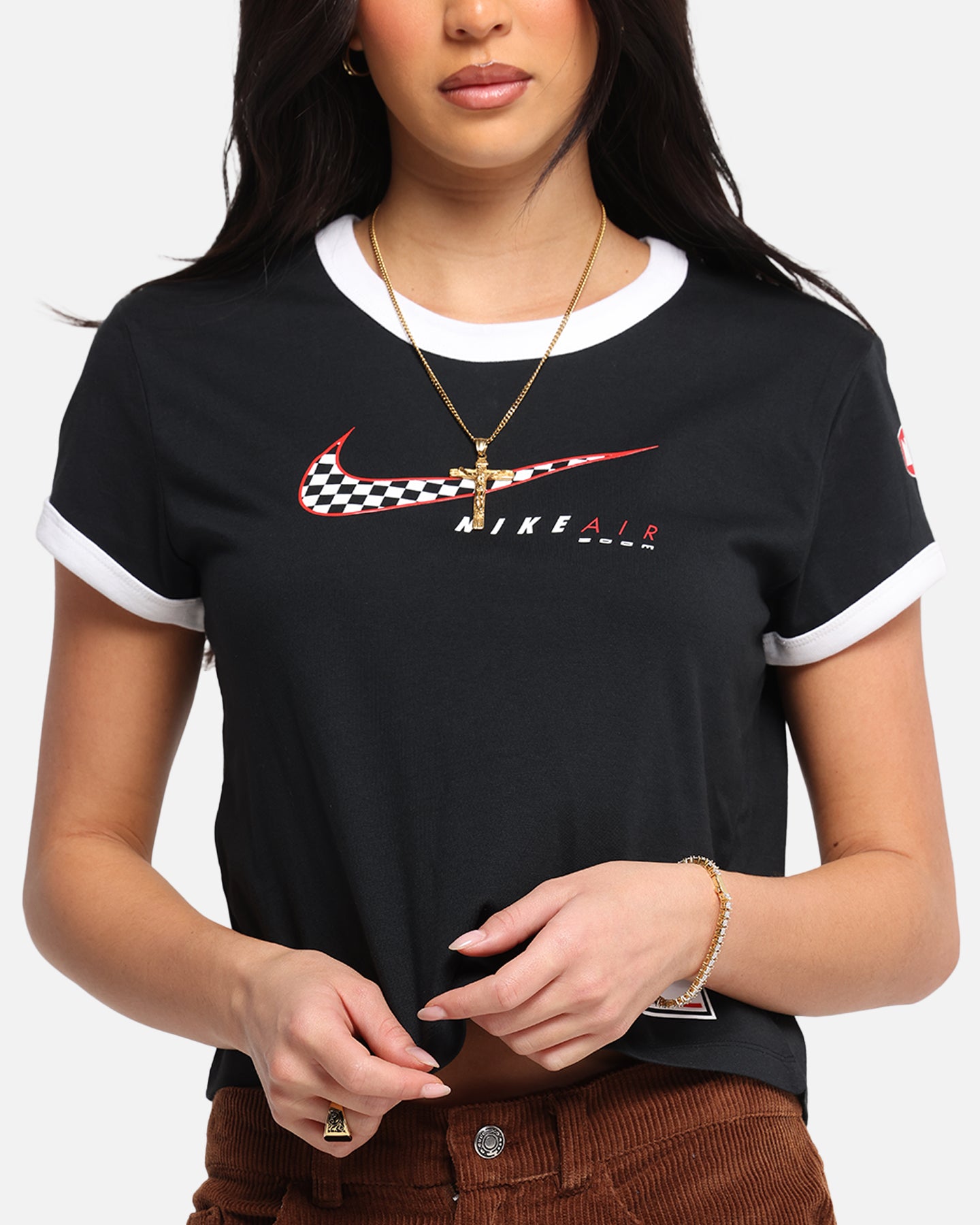 Nike Women's Sportswear Club Moto T-Shirt Black、mySite、zt4zffjzw