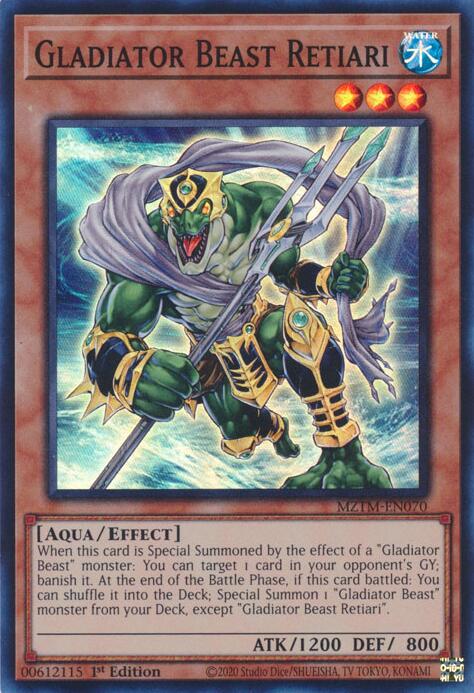 Gladiator Beast Retiari MZTM-EN070 Super Rare、mySite、waistdrama