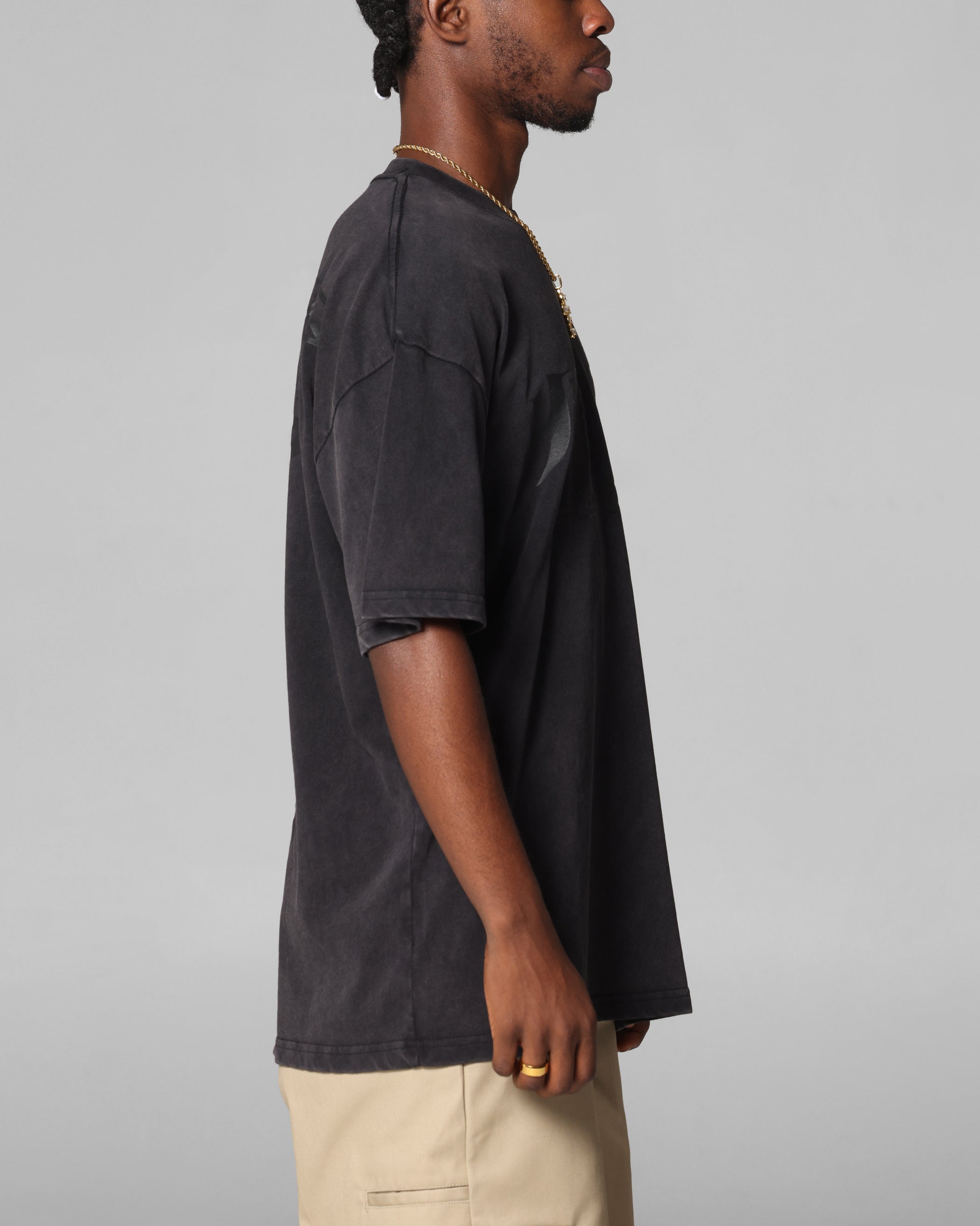 Loiter Pain T-Shirt Black Acidwash、mySite、zt4zffjzw