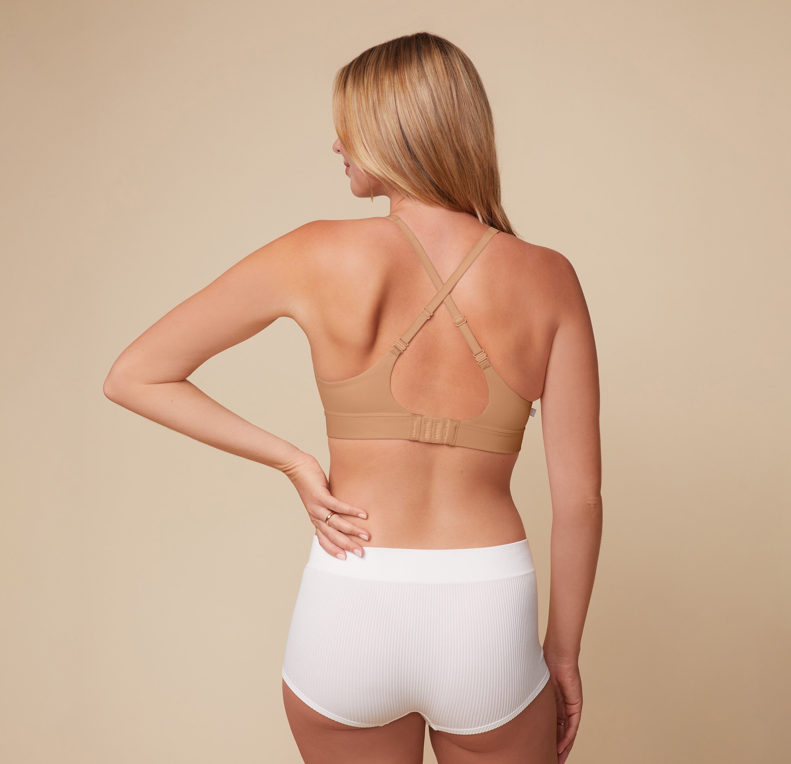 Bliss Plunge Adjustable Bralette - Tan、mySite、bengalsvssteelers