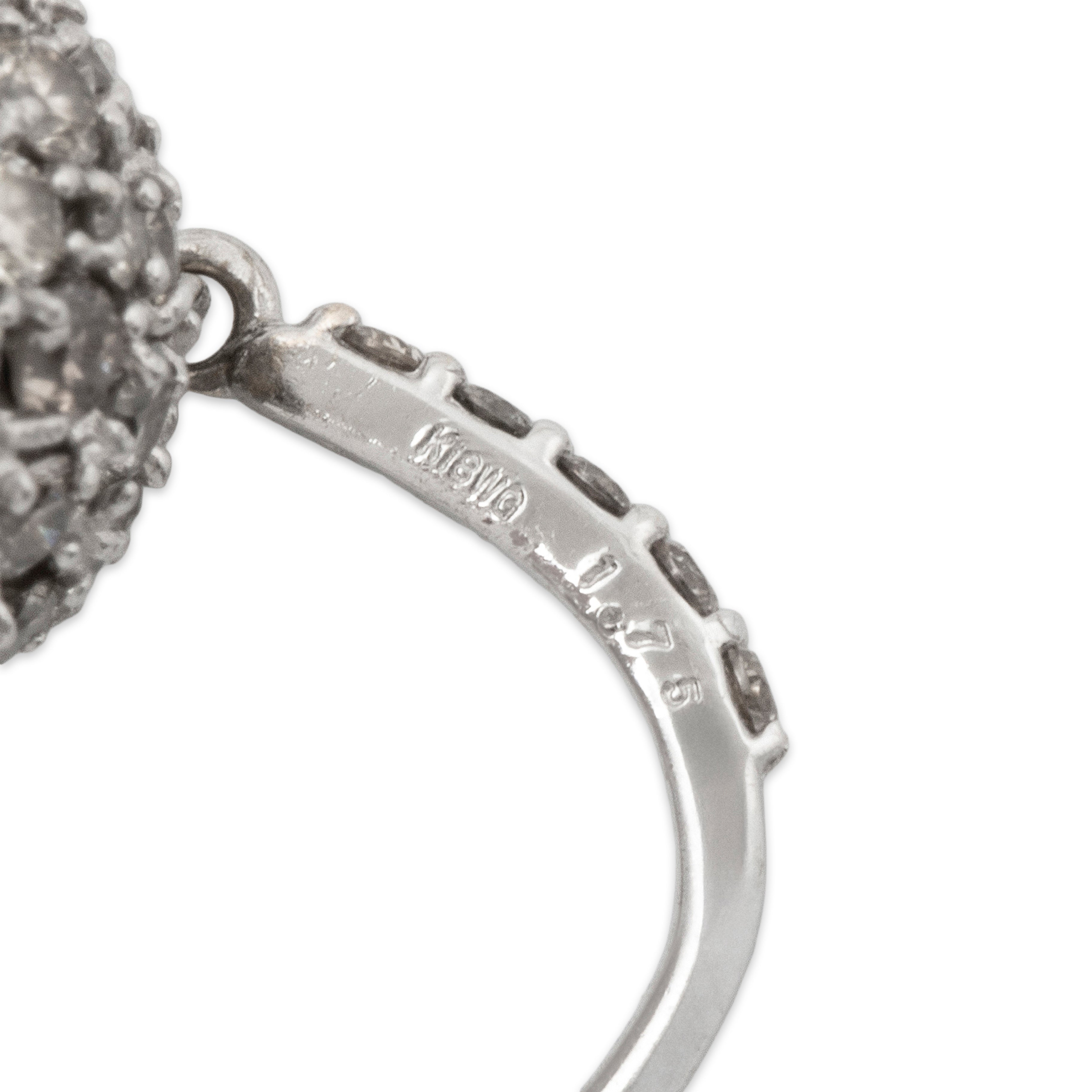 Vintage 18k White Gold 1.75cttw Champagne Diamond Brilliant Dangle Earrings、mySite、hinf8tx79