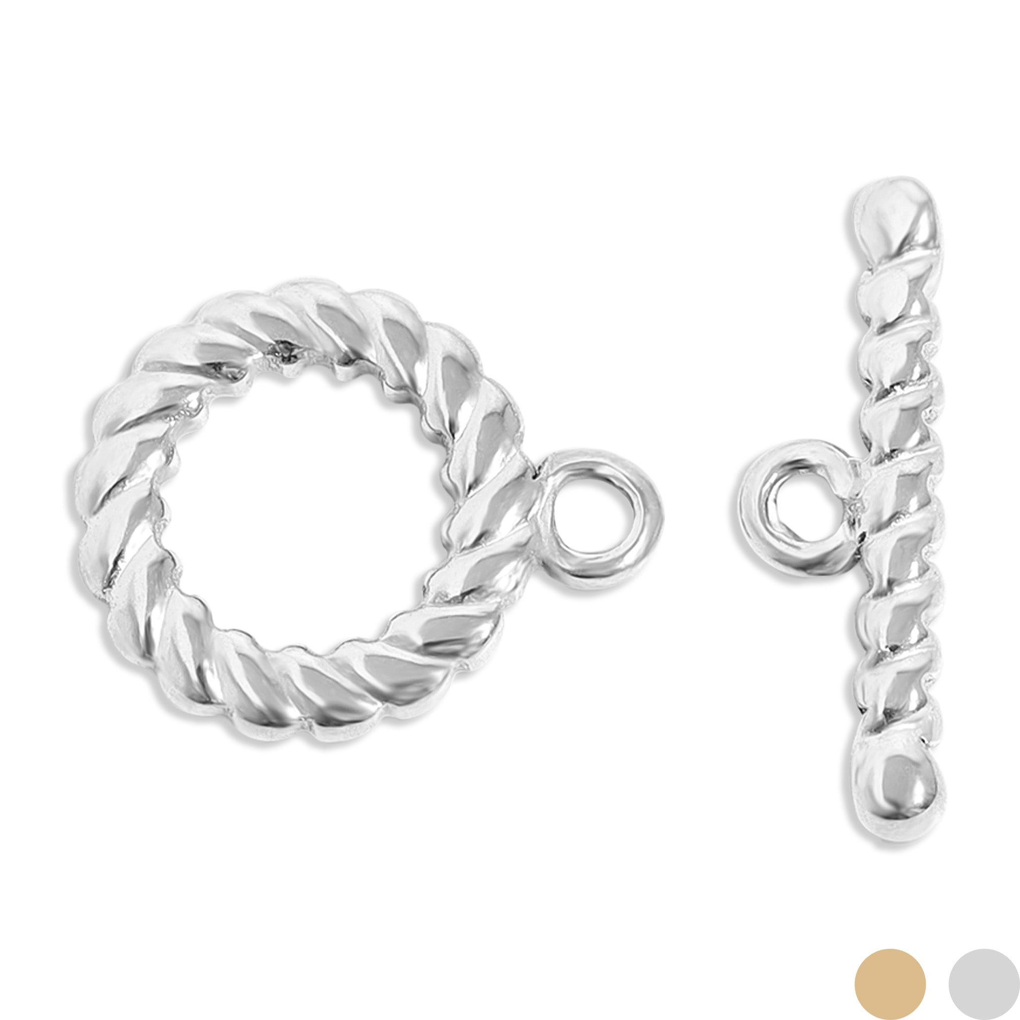 18K Gold PVD Stainless Steel Braided Toggle Clasp / ENC0042、mySite、dreamappss