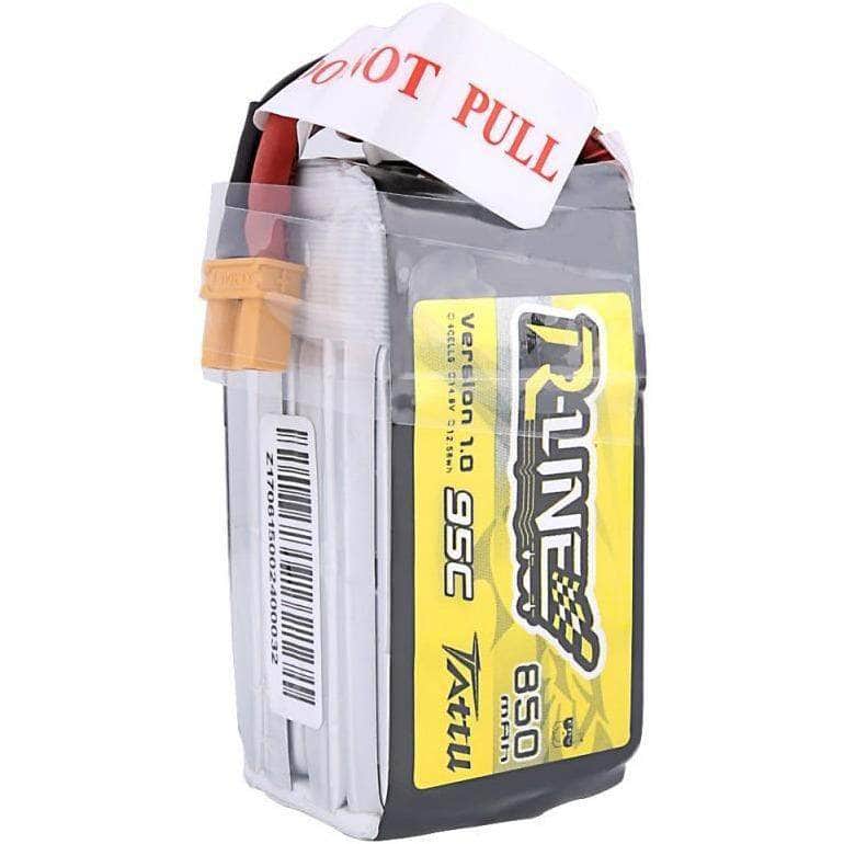  Tattu R-Line 14.8V 4S 850mAh 95C LiPo Micro Battery - XT30、mySite、merchandisen