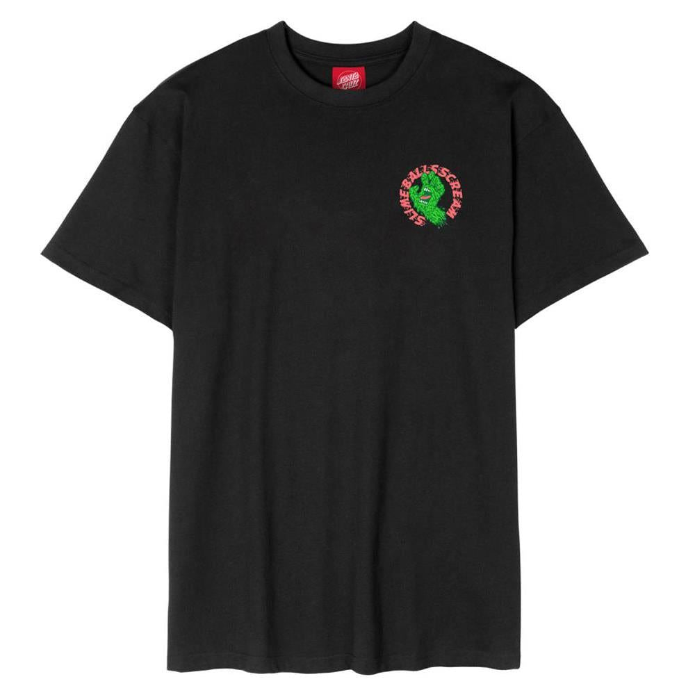  Santa Cruz SB Hand T-shirt - Black、mySite、merchandisen