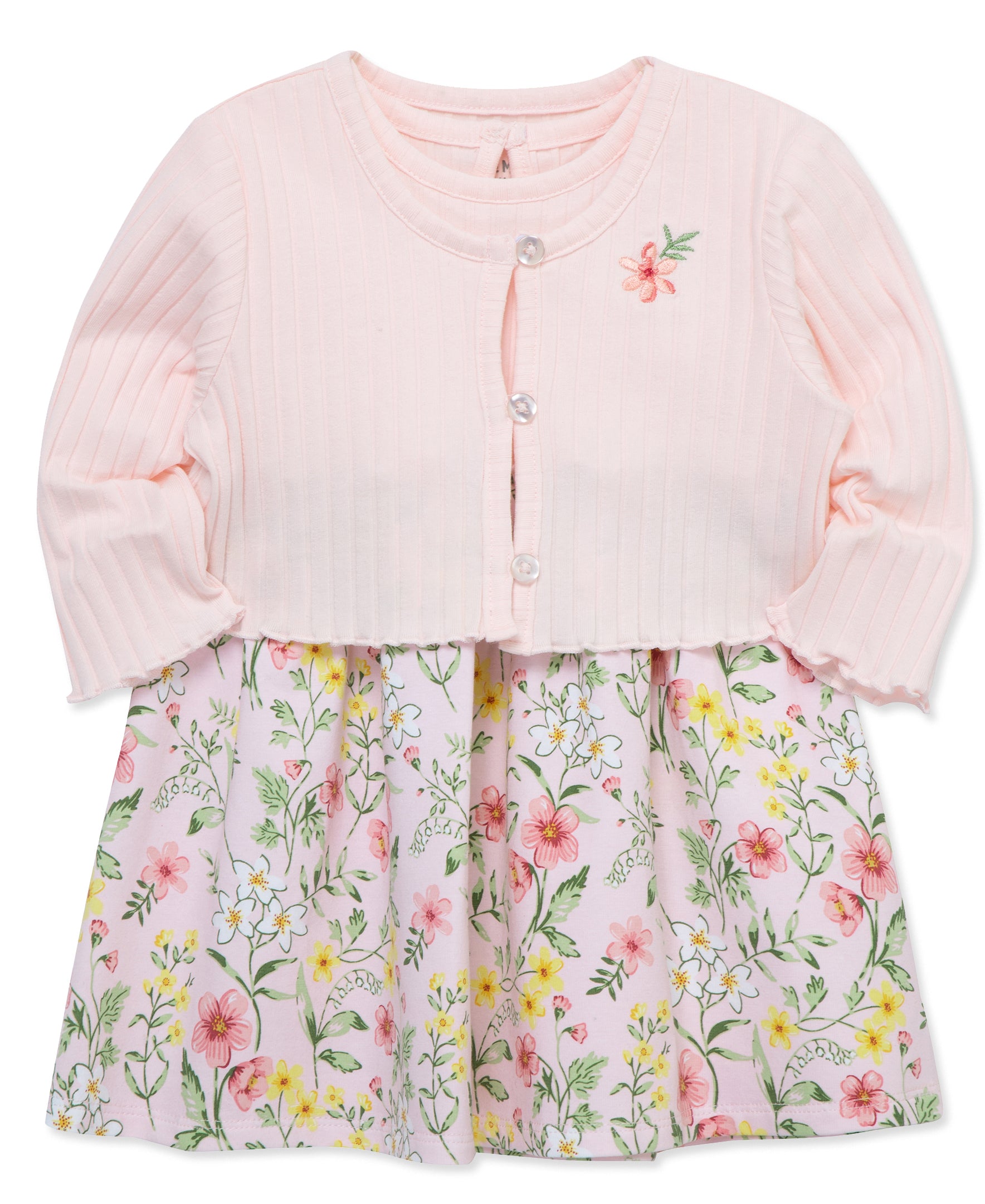  Pink Floral Knit Dress Set (2T-4T)、mySite、layawaytickets