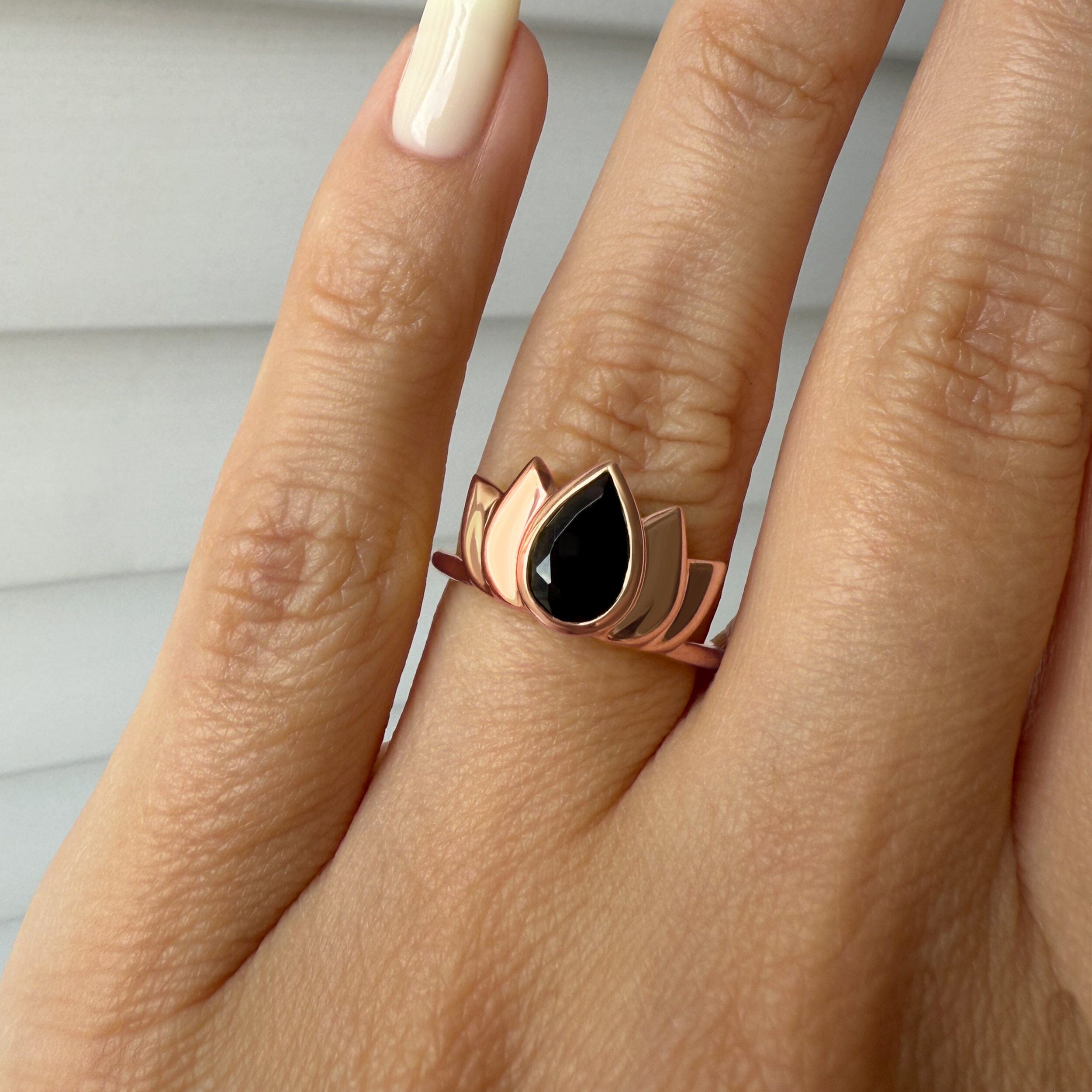 Black Obsidian Ring - Sacred Lotus、mySite、hinf8tx79