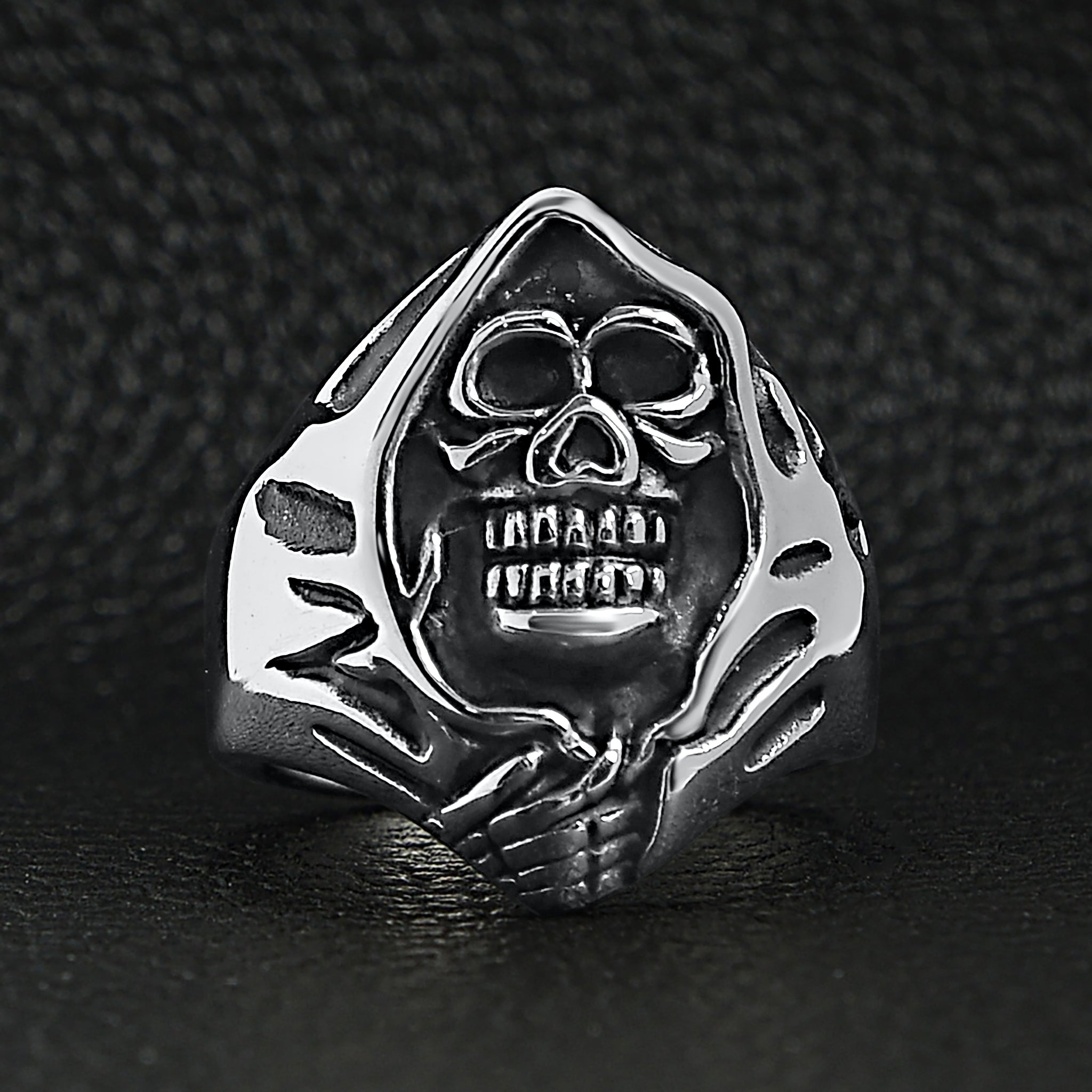 Stainless Steel Grim Reaper Skull Ring / SCR4015、mySite、dreamappss
