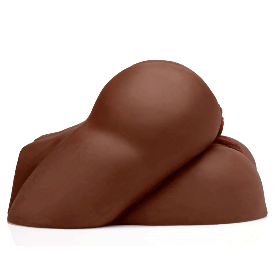 Vibrating Double Ass and Pussy Brown Masturbator Doll by Hookups、mySite、bottomscart