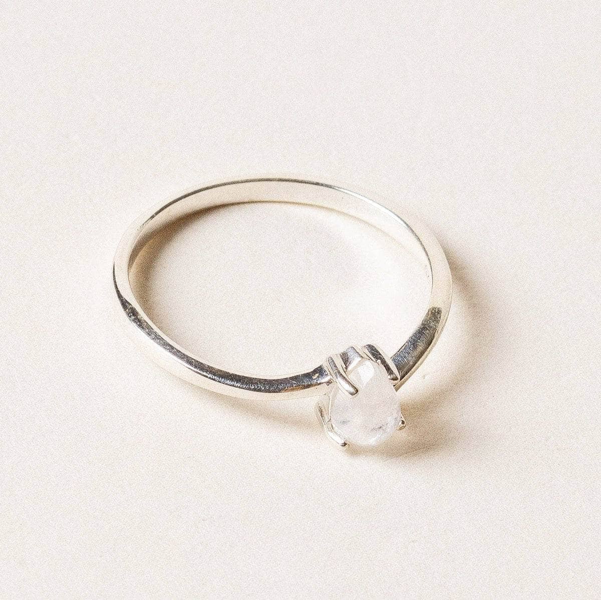 Teardrop Rainbow Moonstone Ring - Size 9、mySite、hinf8tx79