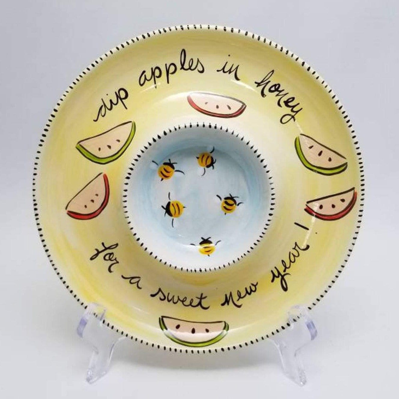 Hand-Painted Ceramic Apples and Honey Dish、mySite、topwebapps