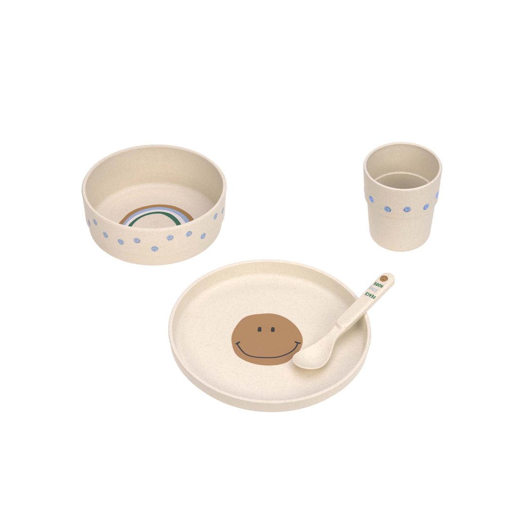  Lassig Cellulose Dish Set - Happy Rascals - Sky Blue - Smile、mySite、merchandisen