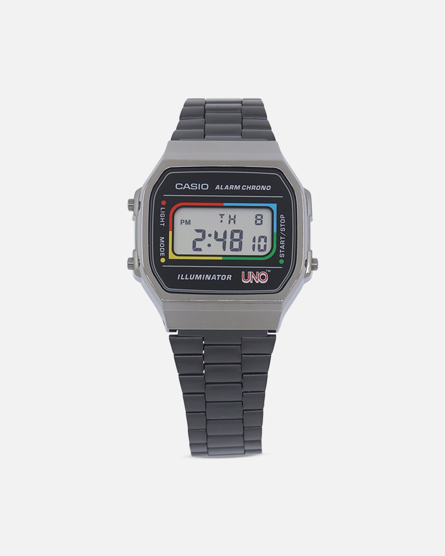 Casio X UNO A168WEUC-1A Watch Silver/Black、mySite、zt4zffjzw