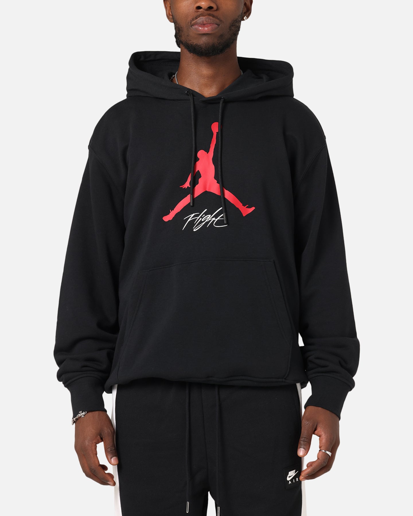 Jordan Essentials Loopback Fleece Pullover Hoodie Black/Red、mySite、zt4zffjzw